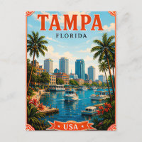 🌴 Tampa Florida Waterfront Vakantieherinnering 🌴