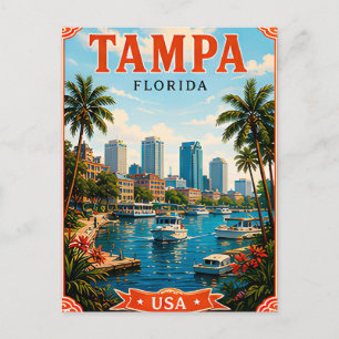 🌴 Tampa Florida Waterfront Vakantieherinnering 🌴 Briefkaart