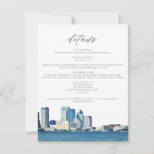 TAMPA FLORIDA Waterverf Skyline-kaart Kaart (Voorkant)