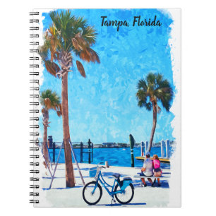Tampa Florida Zomer Aquarel Schilderij Notitieboek