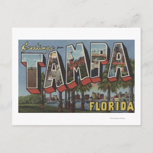 Tampa, FloridaLarge Letter ScenesTampa, FL Briefkaart (Voorkant)