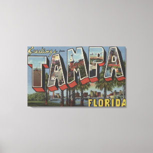 Tampa, FloridaLarge Letter ScenesTampa, FL Canvas Afdruk