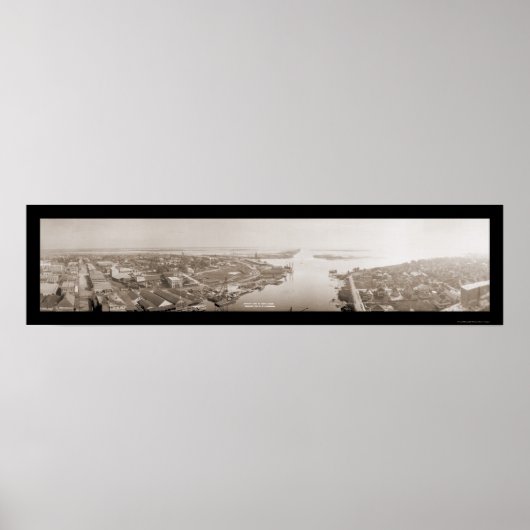 Tampa Harbour, FL Huge Foto 1914 Poster (Voorkant)