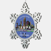 Tampa in graffiti tin sneeuwvlok ornament (Rechts)