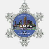 Tampa in graffiti tin sneeuwvlok ornament (Voorkant)