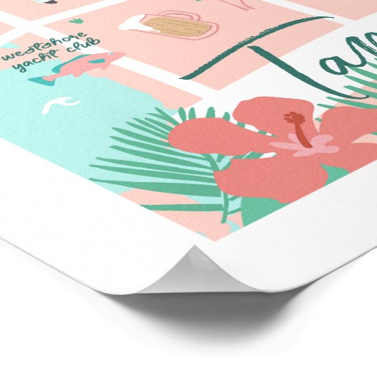 Tampa Kaart Afdrukken 16 "x20" Poster (Hoek)