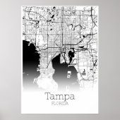 Tampa Map - Florida - City Map Poster (Voorkant)