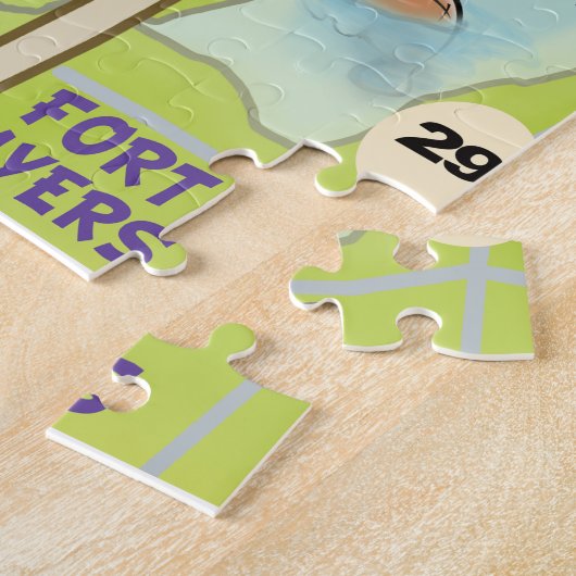 Tampa Orlando Florida Fun Map Legpuzzel (Zijkant)