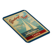 Tampa Sailboot Vintage Travel Florida Magneet (Rechterzijde)
