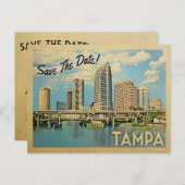 Tampa Save the Date Florida Aankondigingskaart (Voorkant / Achterkant)
