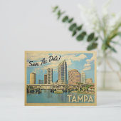 Tampa Save the Date Florida Aankondigingskaart (Staand voorkant)