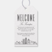 Tampa Silhouette | Welkomstbericht Cadeautags Cadeaulabel (Voorkant)
