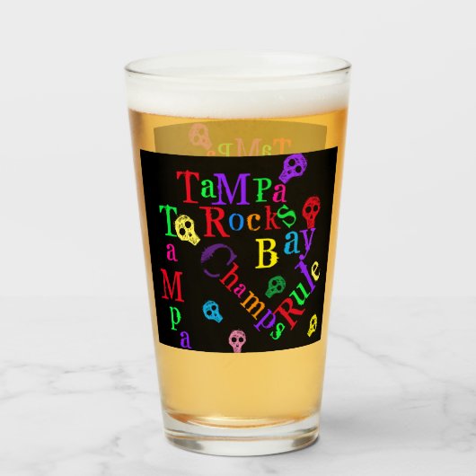 TAMPA SKULLS GLAS (Voorkant gevuld)