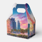 Tampa Skyline Abstracte kunst Bedankdoosjes (Achterkant)