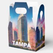 Tampa Skyline Abstracte kunst Bedankdoosjes (Geopend)
