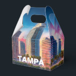 Tampa Skyline Abstracte kunst Bedankdoosjes<br><div class="desc">Voeg een modern tintje toe aan uw evenement met deze gunstbox met abstracte Tampa skyline-kunst. Perfect voor bruiloften,  feesten of relatiegeschenken.</div>