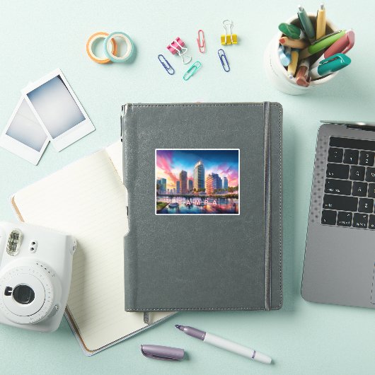 Tampa Skyline Abstracte kunst Sticker (iPad Cover)