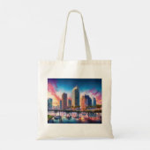 Tampa Skyline Abstracte kunst Tote Bag (Achterkant)