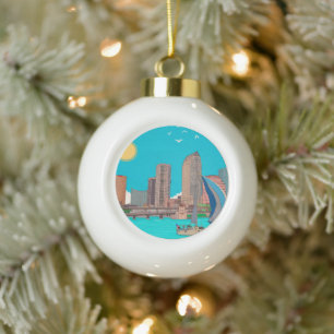 Tampa Skyline Florida USA Keramische Bal Ornament