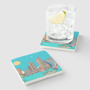 Tampa Skyline Florida USA Stenen Onderzetter