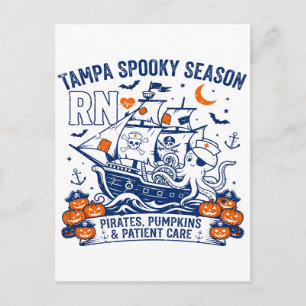 Tampa Spooky Season Piraten Pompoen Patiëntenzorg Briefkaart