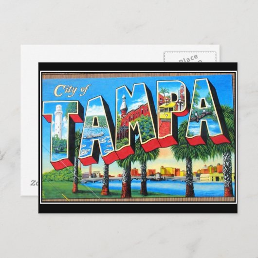 Tampa stad Briefkaart (Voorkant / Achterkant)