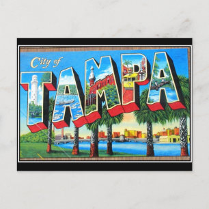 Tampa stad Vintage ansichtkaart Briefkaart