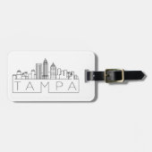 Tampa Stylized City Skyline Bagagelabel (Voorkant horizontaal)