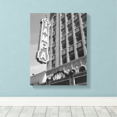 Tampa Theater Zwart-wit Fotodoek Canvas Afdruk (Insitu (Houten vloer))