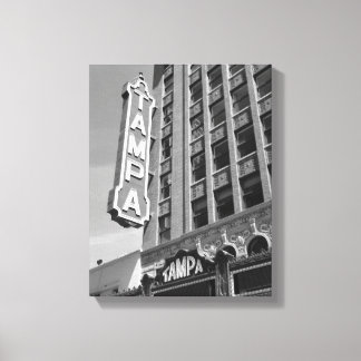 Tampa Theater Zwart-wit Fotodoek Canvas Afdruk