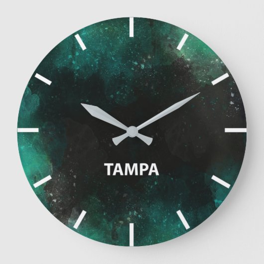 Tampa Time Zone Newsroom Wall Grote Klok (Voorkant)