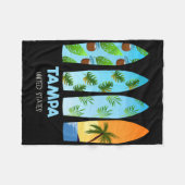 Tampa United States Surfing Surfboard  Fleece Deken (Voorkant (Horizontaal))