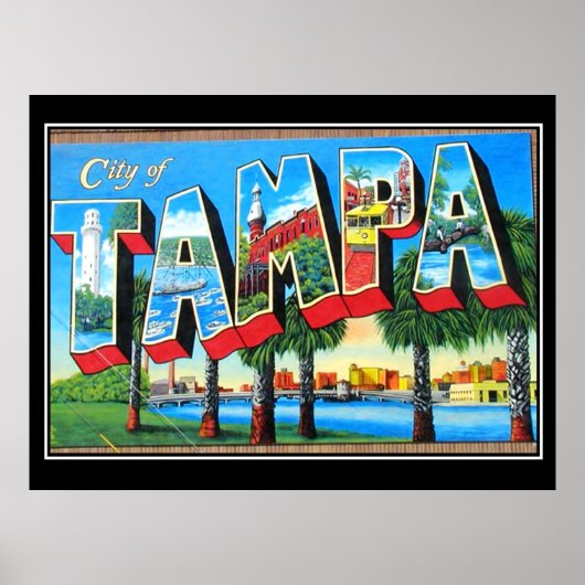 Tampa Vintage Poster City of Tampa (Voorkant)