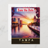 Tampa Waterfront, Florida, Reizen Briefkaart (Voorkant / Achterkant)