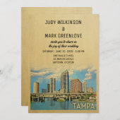 Tampa Wedding Invitation Florida Kaart (Voorkant / Achterkant)