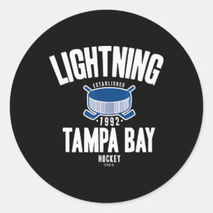 Tampa Y Lightning Hockey Puck Zwart Officieel Geli Ronde Sticker