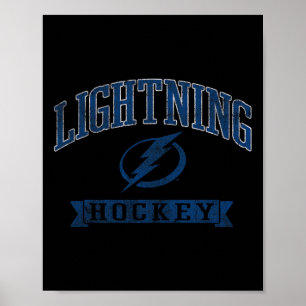 Tampa Y Lightning Vintage Hockey Grijs Officieel G Poster
