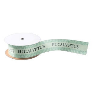 Tamper-Proof Honey Jar Lid Eucalyptus Satijnen Lint