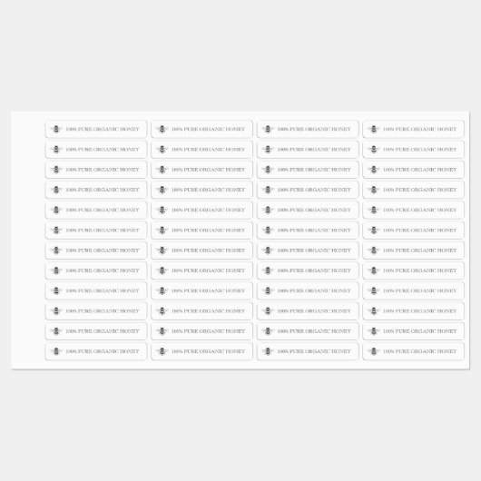 Tamperdichte zegel met deksel van de Logo Honey Ja Labels (Vel)