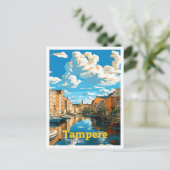 Tampere Finland Reizen  Illustratie Briefkaart (Staand voorkant)