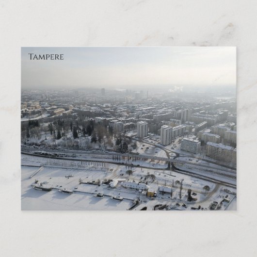 Tampere in de Winter Briefkaart (Voorkant)