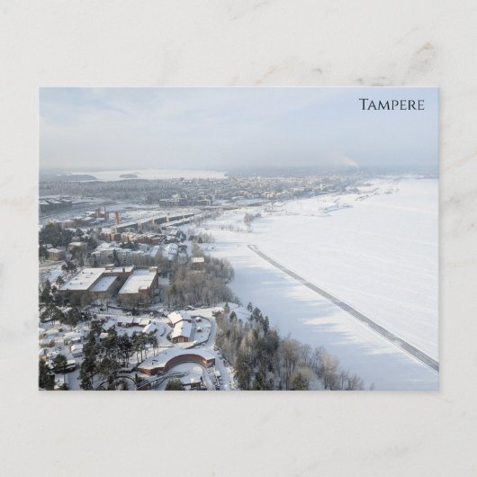 Tampere in de winter briefkaart (Voorkant)