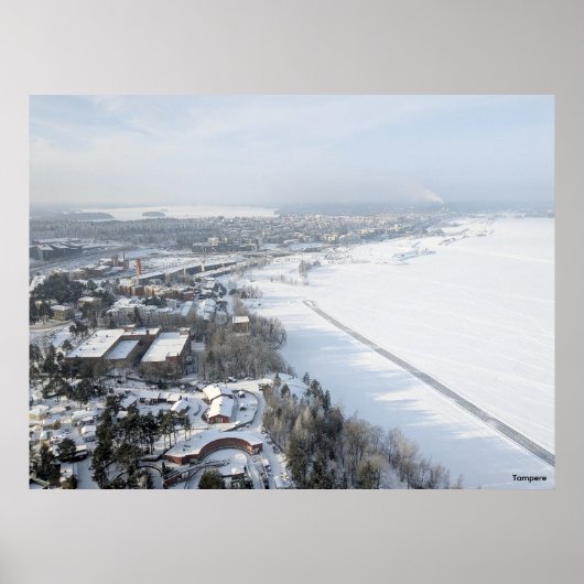 Tampere in de Winter Poster (Voorkant)