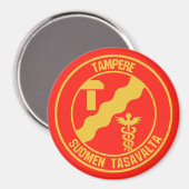 Tampere Round Emblem Magneet (Voorkant / Achterkant)