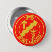 Tampere Round Emblem Ronde Button 7,6 Cm (Voorkant /achterkant)