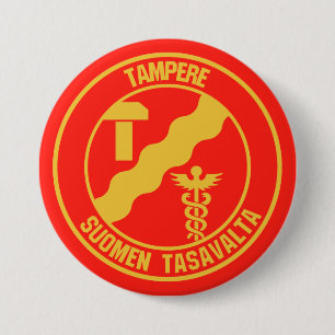 Tampere Round Emblem Ronde Button 7,6 Cm
