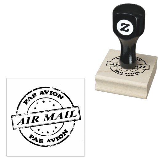 Tampon air mail rubberstempel (Gestempeld)