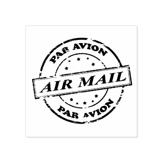Tampon air mail rubberstempel (Afrduk)