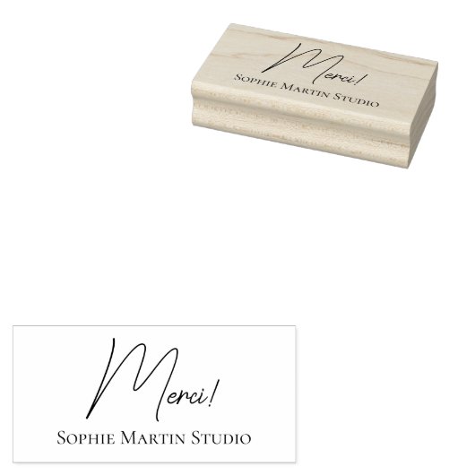 Tampon de remerciement du studio d'artiste rubberstempel (Gestempeld)