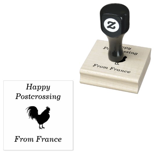 Tampon gelukkig postcrossing uit Frankrijk Rubberstempel (Gestempeld)